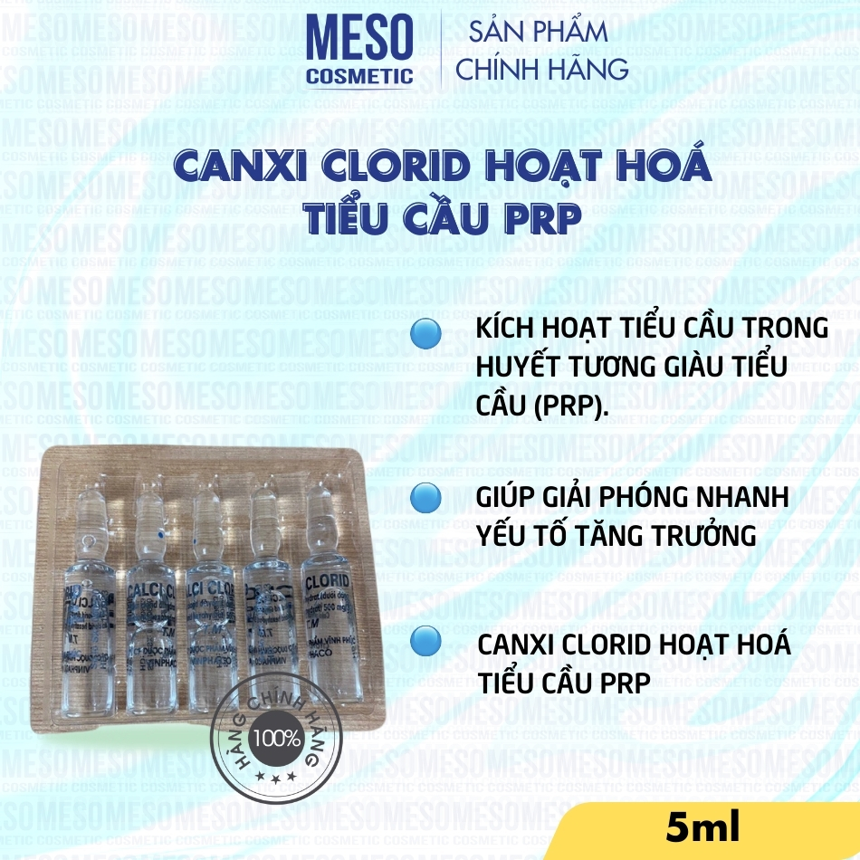 Canxi clorid hoạt hoá tiểu cầu PRP